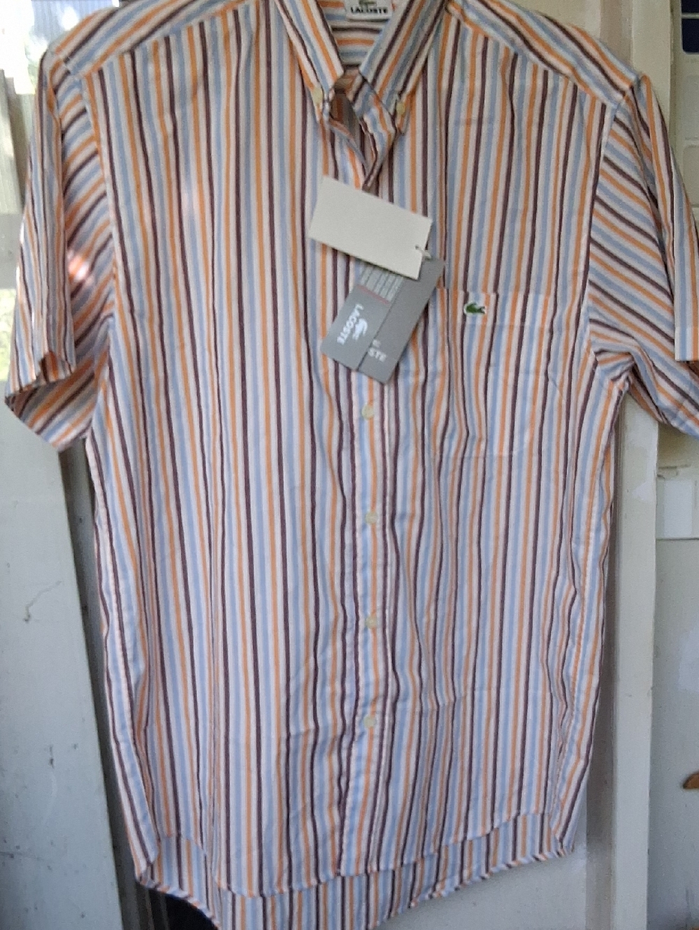 NWT Lacoste Men's Short Sleeve Shirt Size 4